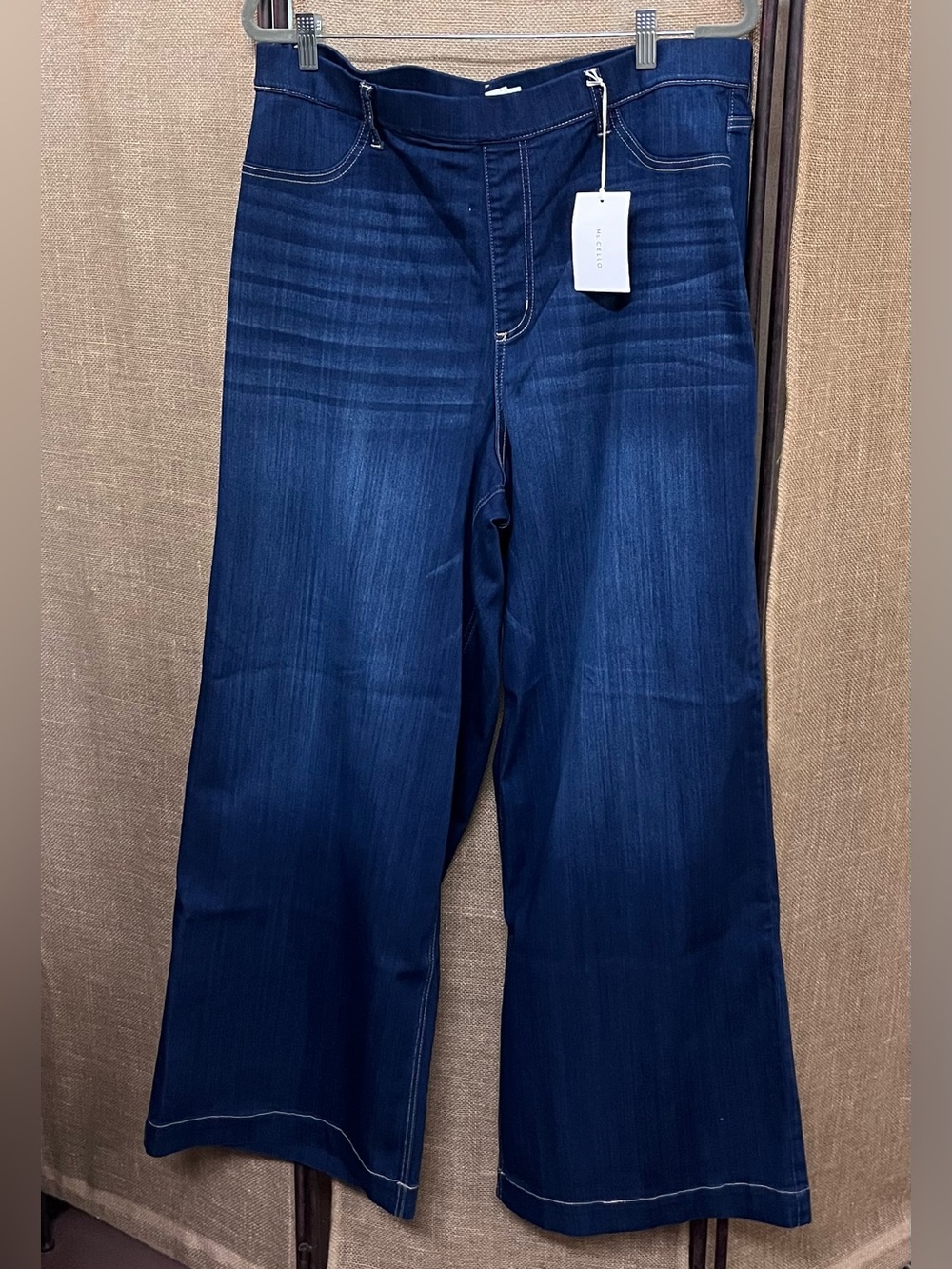 Ms. Cello High-Rise Wide Leg Pull On Jeans Curvy Plus